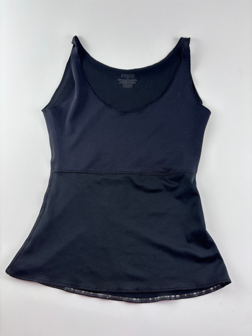 Spanx Black Shaping Tank Top Womens Small? Sleeveless Scoop Neck Stretch